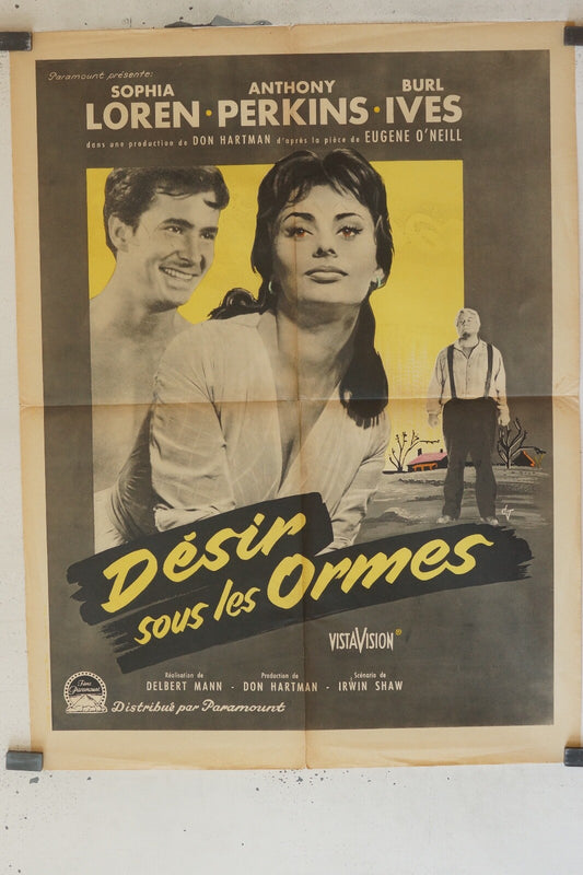 DESIR SOUS LES ORMES POSTER ORIGINAL (60X80) SOPHIA LOREN, ANTHONY PERKINS