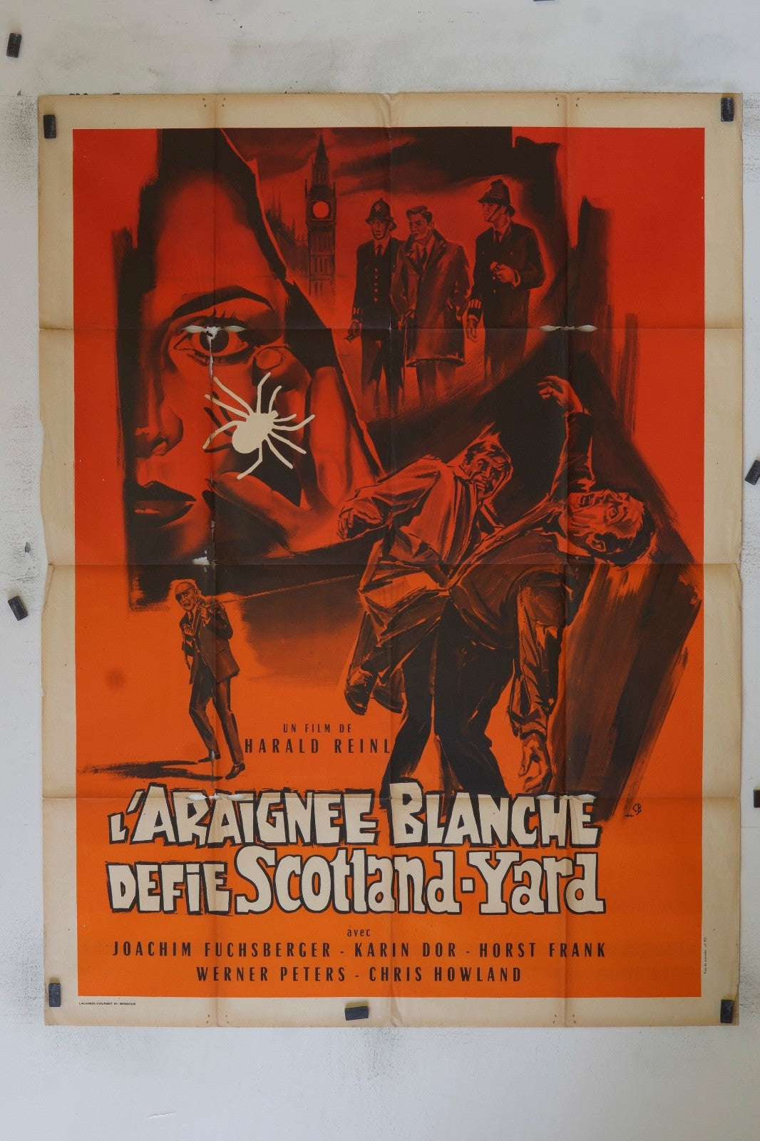 L’ARAIGNÉE BLANCHE DÉFIE SCOTLAND-YARD JOACHIM MOVIE POSTER ORIGINAL 120x160