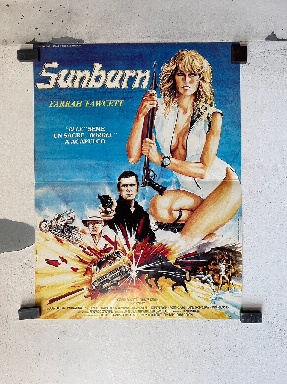 SUNBURN ORIGINAL 40x60 FARRAH FAWCETT