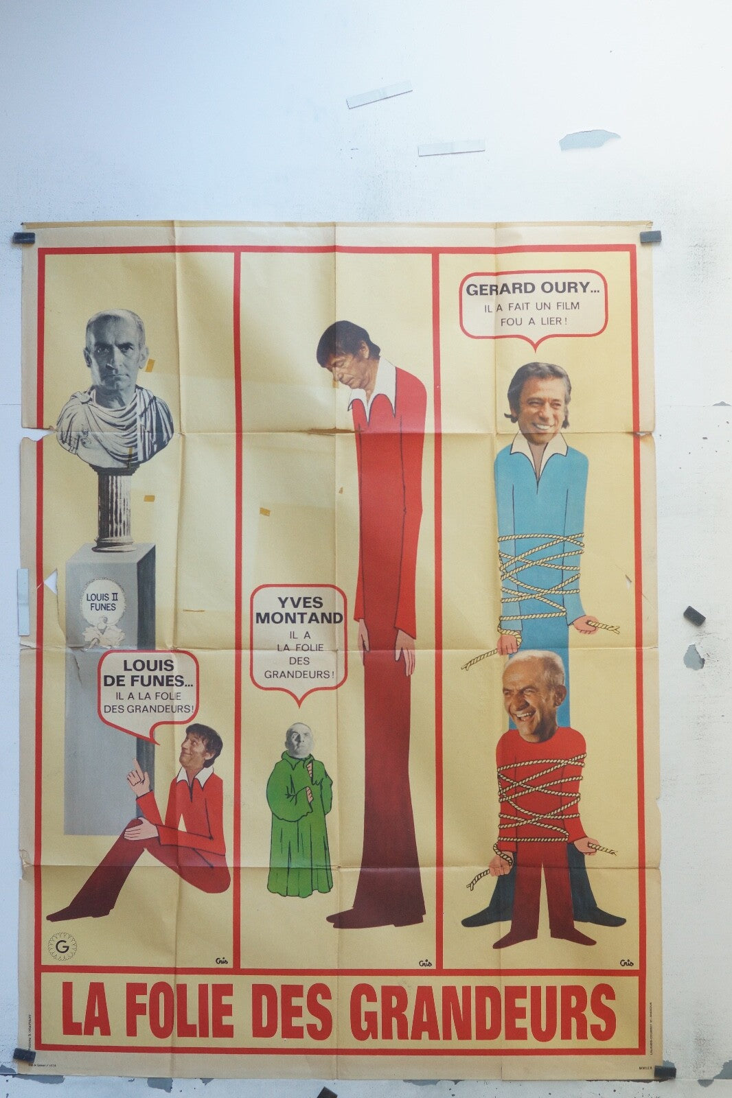 LA FOLIE DES GRANDEURS MOVIE POSTER ORIGINAL 120x160 LOUIS DE FUNÈS