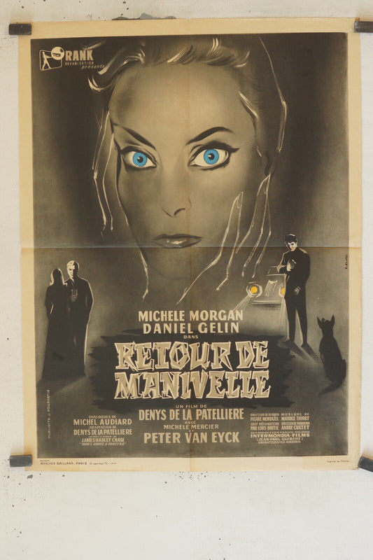 RETOUR DE MANIVELLE MOVIE POSTER ORIGINAL (60X80) MICHELE MORGAN -DANIEL FGÉLIN