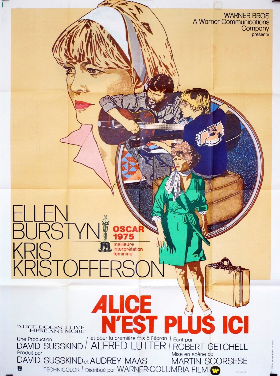 ALICE N’EST PLUS ICI MOVIE POSTER ORIGINAL (120X160) SOPHIE MARCEAU
