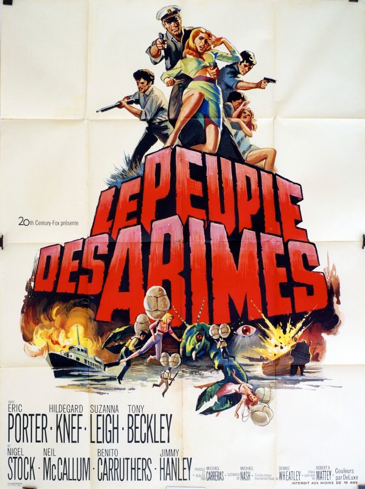 LE PEUPLE DES ABIMES MOVIE POSTER ORIGINAL 120x160 ERIC PORTER