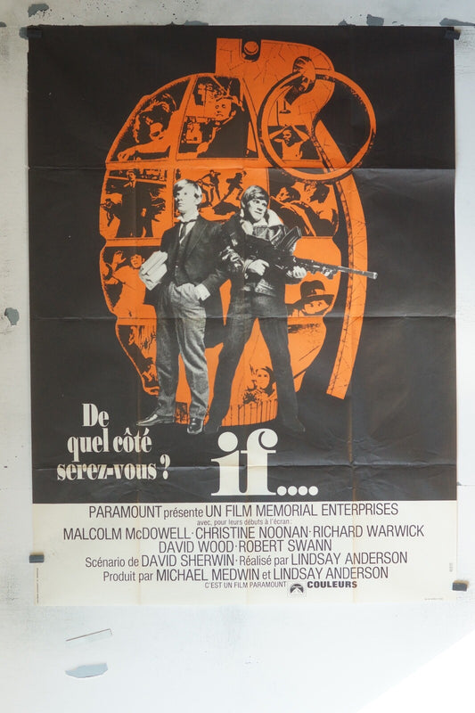 IF…DE QUEL CÔTÉ SEREZ-VOUS ? MOVIE POSTER ORIGINAL 120x160 MALCOLM MAC DOWELL