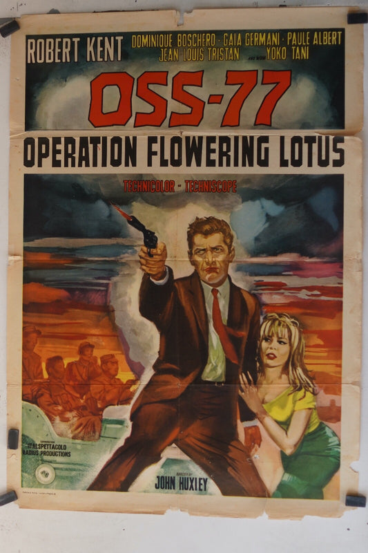 OSS-77 (OPERATION FLOWERING LOTUS), 1965 70x100 ORIGINAL MOVIE POSTER ROBERT