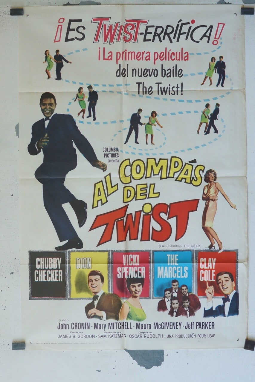 AL COMPAST DEL TWIST POSTER ORIGINAL VINTAGE (70X100) CHUBBY CHECKER, DION