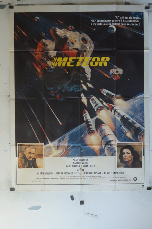 METEOR MOVIE POSTER ORIGINAL 120x160 SEAN CONNERY