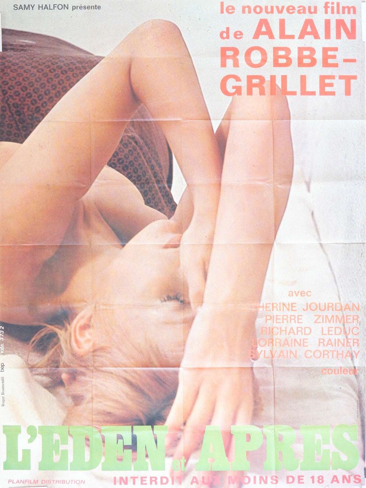L’EDEN APRÈS MOVIE POSTER ORIGINAL 120x160  ALAIN ROBE-GRILLET