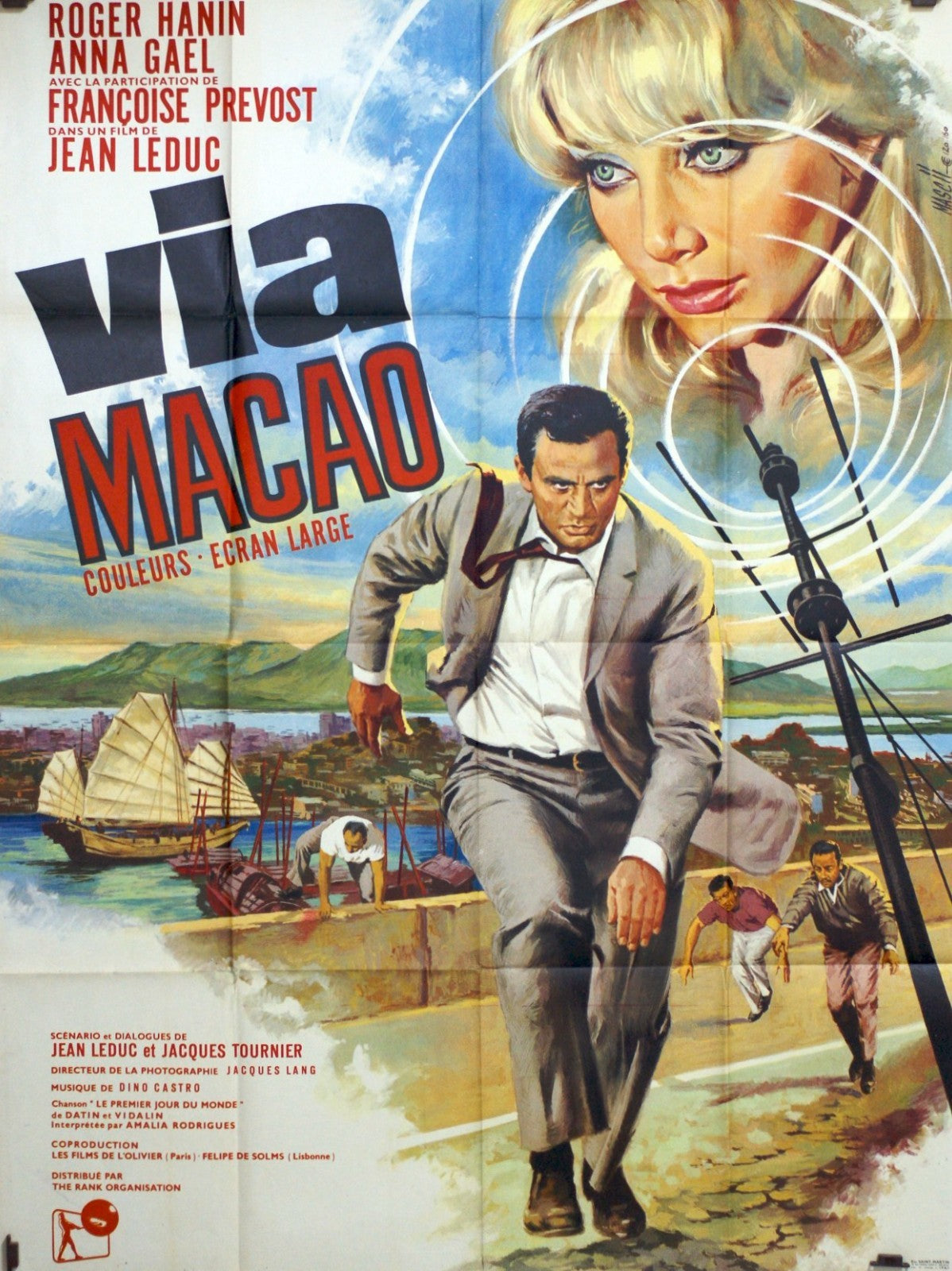 VIA MACAO ROGER HANIN ORIGINAL MOVIE POSTER 120x160