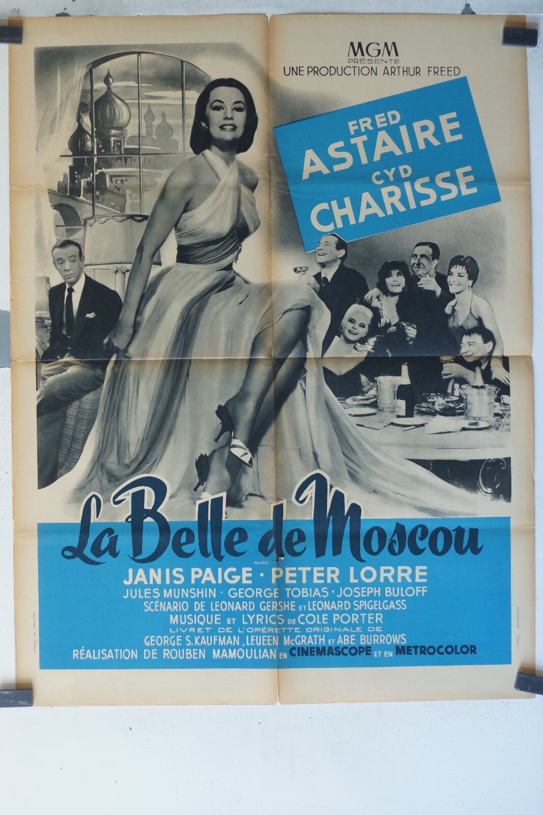 BELLE DE MOSCOU (LA) movie poster ORIGINAL 60x80 Fred Astaire , cyd Charisse