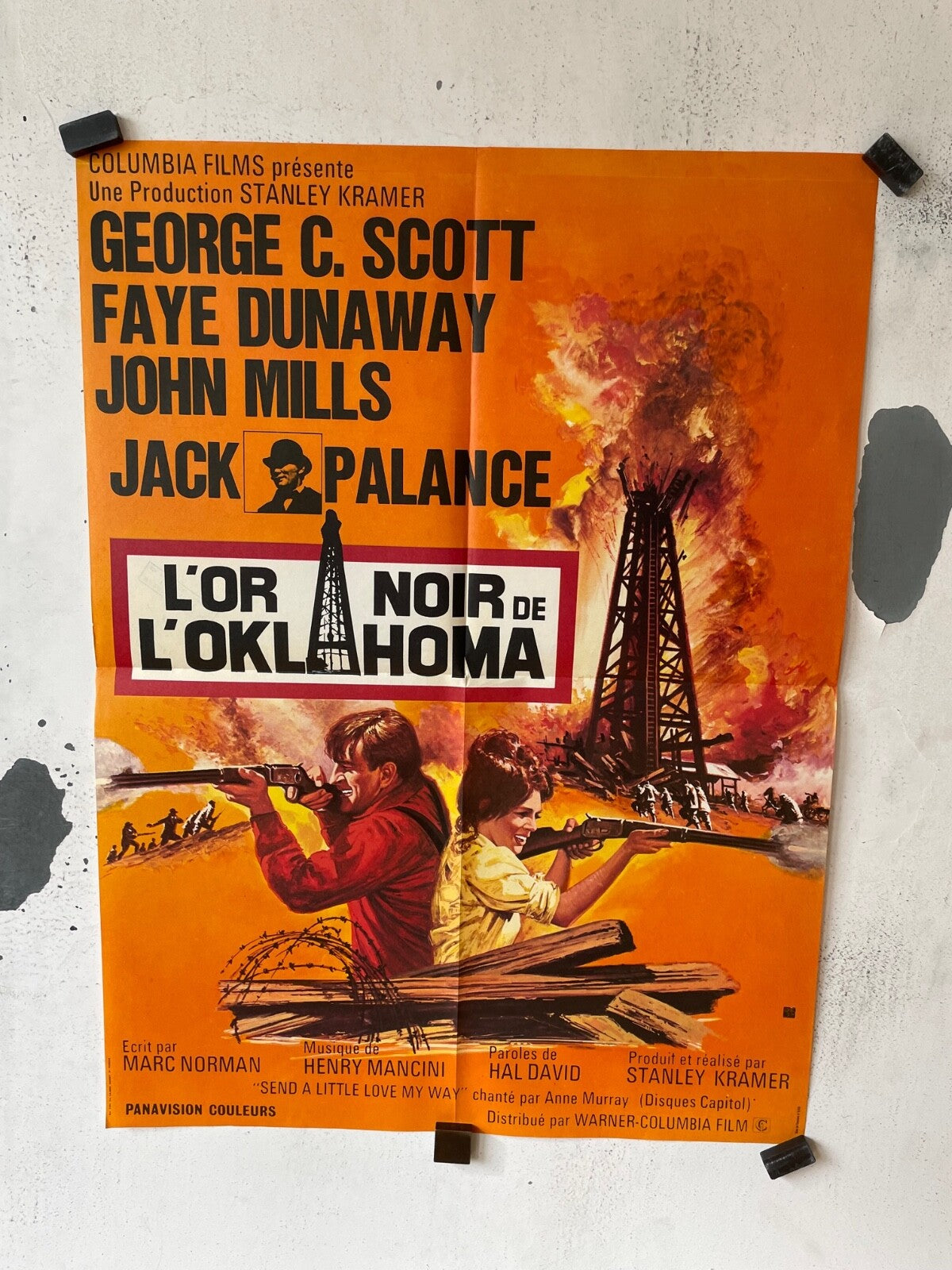 L’OR NOIR DE L’OKLAOMA MOVIE POSTER ORIGINAL (60X80) FAYE DUNAWAY – JOHN MILLS