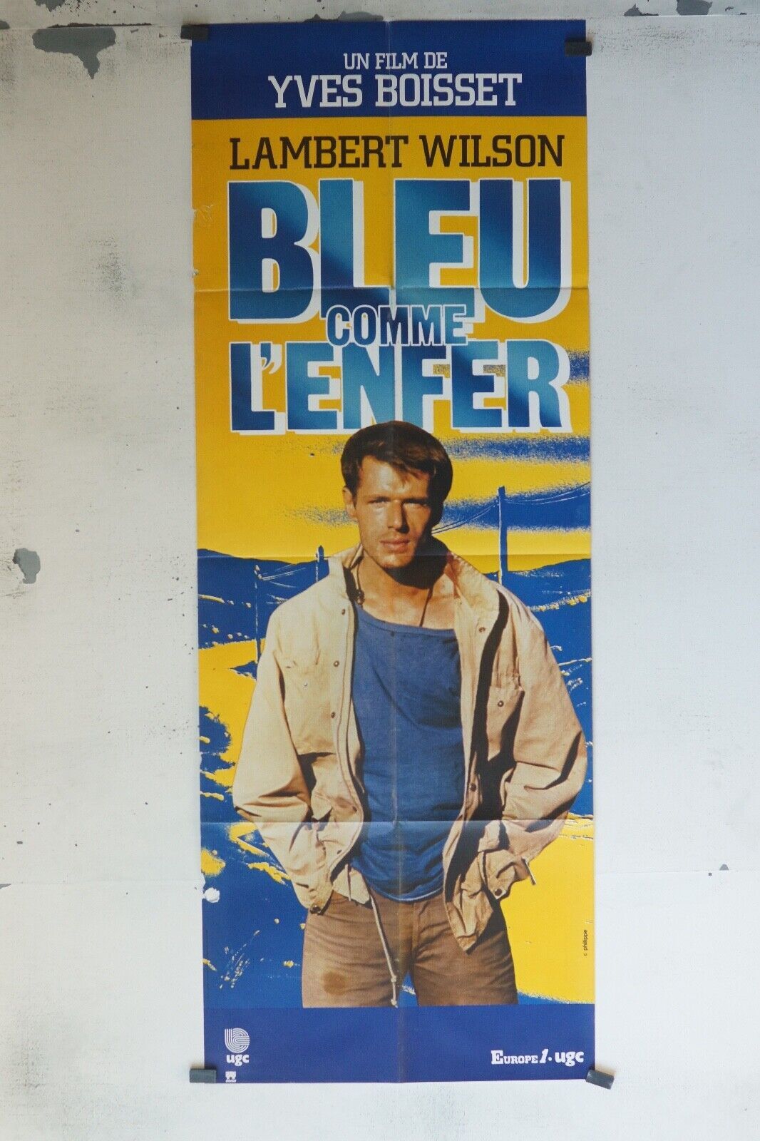 BLEU COMME L’ENFER MOVIE POSTER ORIGINAL 60x160 YVES BOISSET
