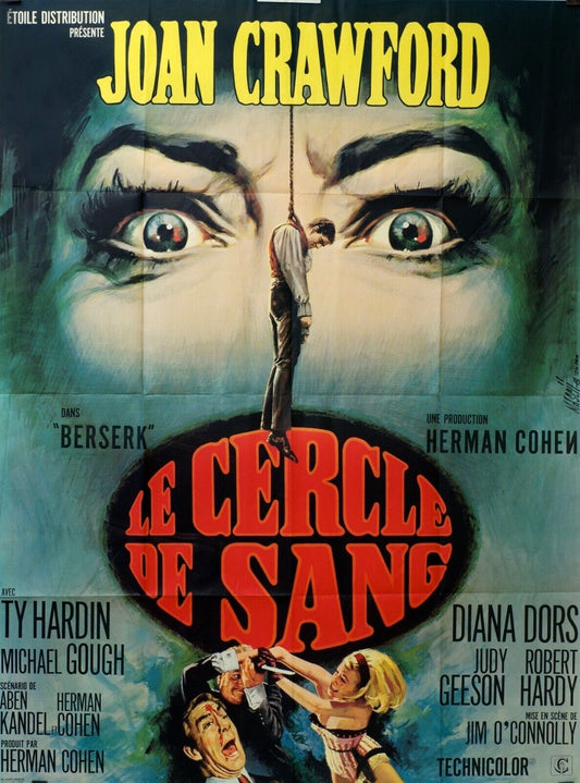 LE CERCLE DE SANG POSTER ORIGINAL 120x160 JOAN CRAWFORD