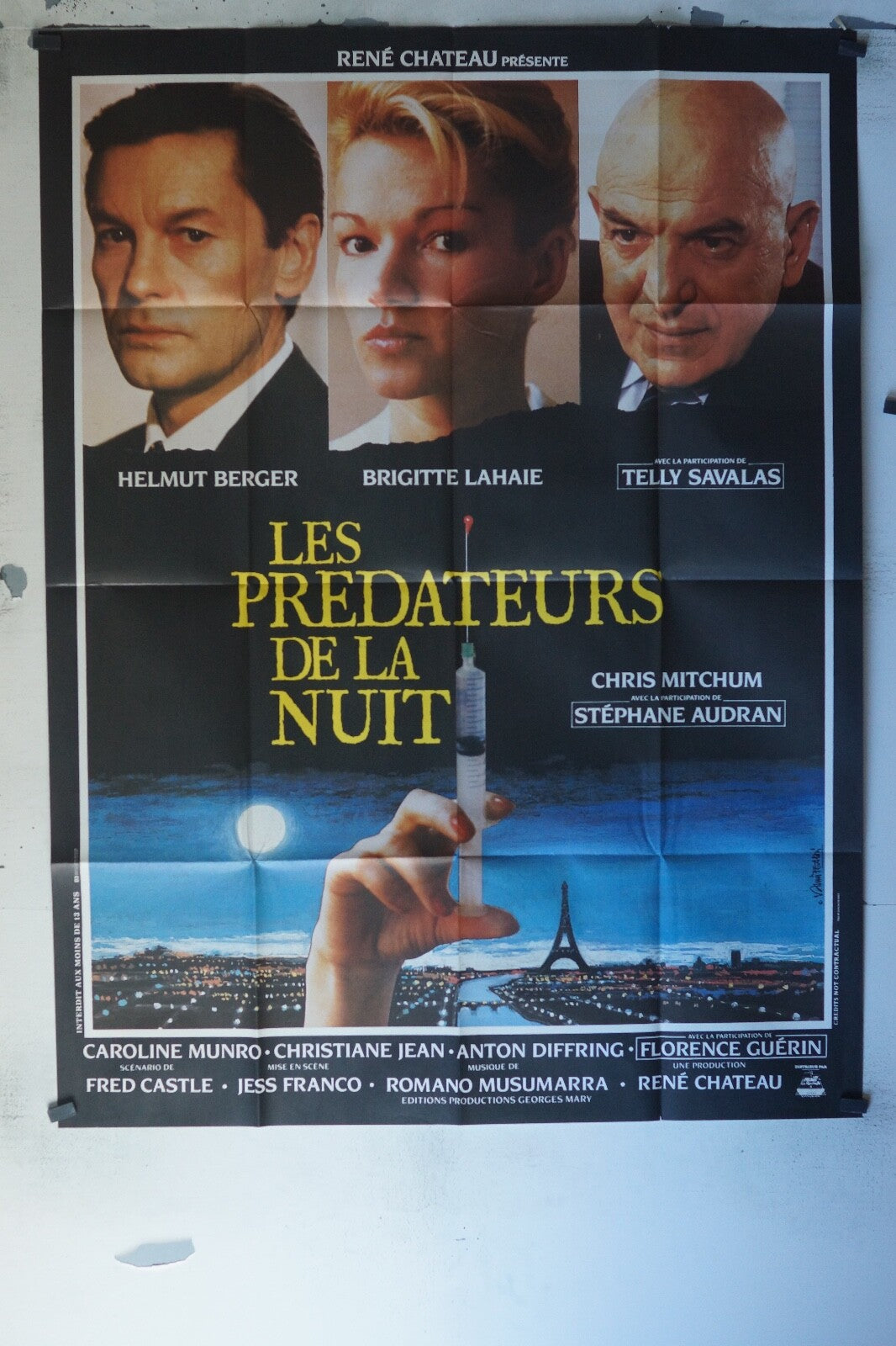 LES PRÉDATEURS DE LA NUIT MOVIE POSTER ORIGINAL 120x160 BRIGITTE LAHAIE