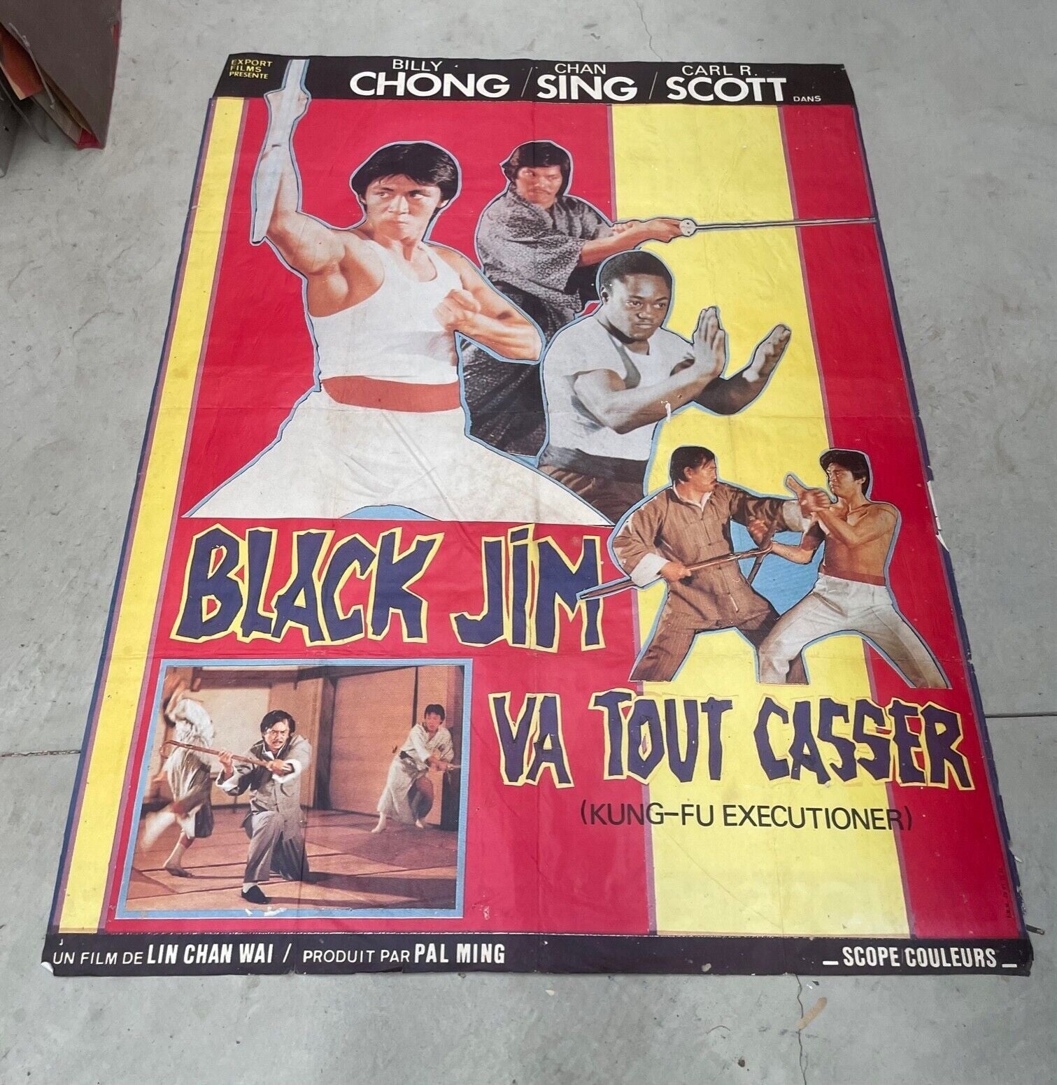 VA TOUT CASSER MOVIE POSTER ORIGINAL (120x160)  BLACK JIM