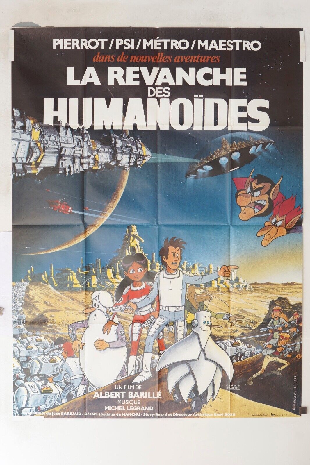 LA REVANCHE DES HUMANOÏDES MOVIE POSTER ORIGINAL (120X160) ALBERT BARILLÉ