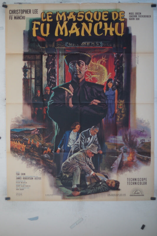 MASQUE DE FU MANCHU (LE) MOVIE POSTER ORIGINAL 120x160, Christopher Lee