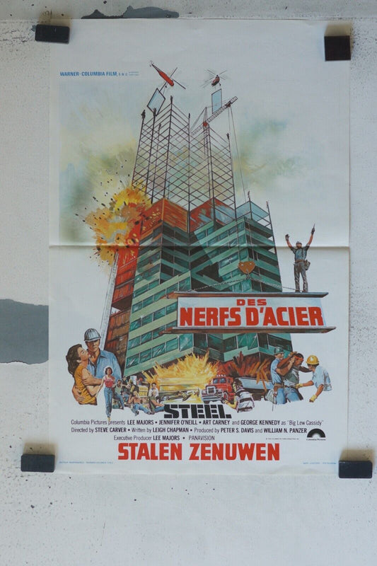 DES NERFS D’ACIER MOVIE POSTER ORIGINAL (55X37) LEE MAJORS