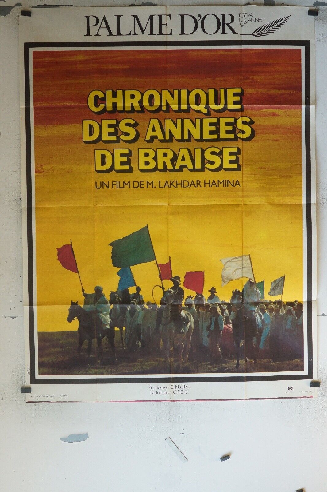 CHRONIQUE DES ANNÉES DE BRAISE MOVIE POSTER ORIGINAL 120x160 M.LAKDAR HAMINA