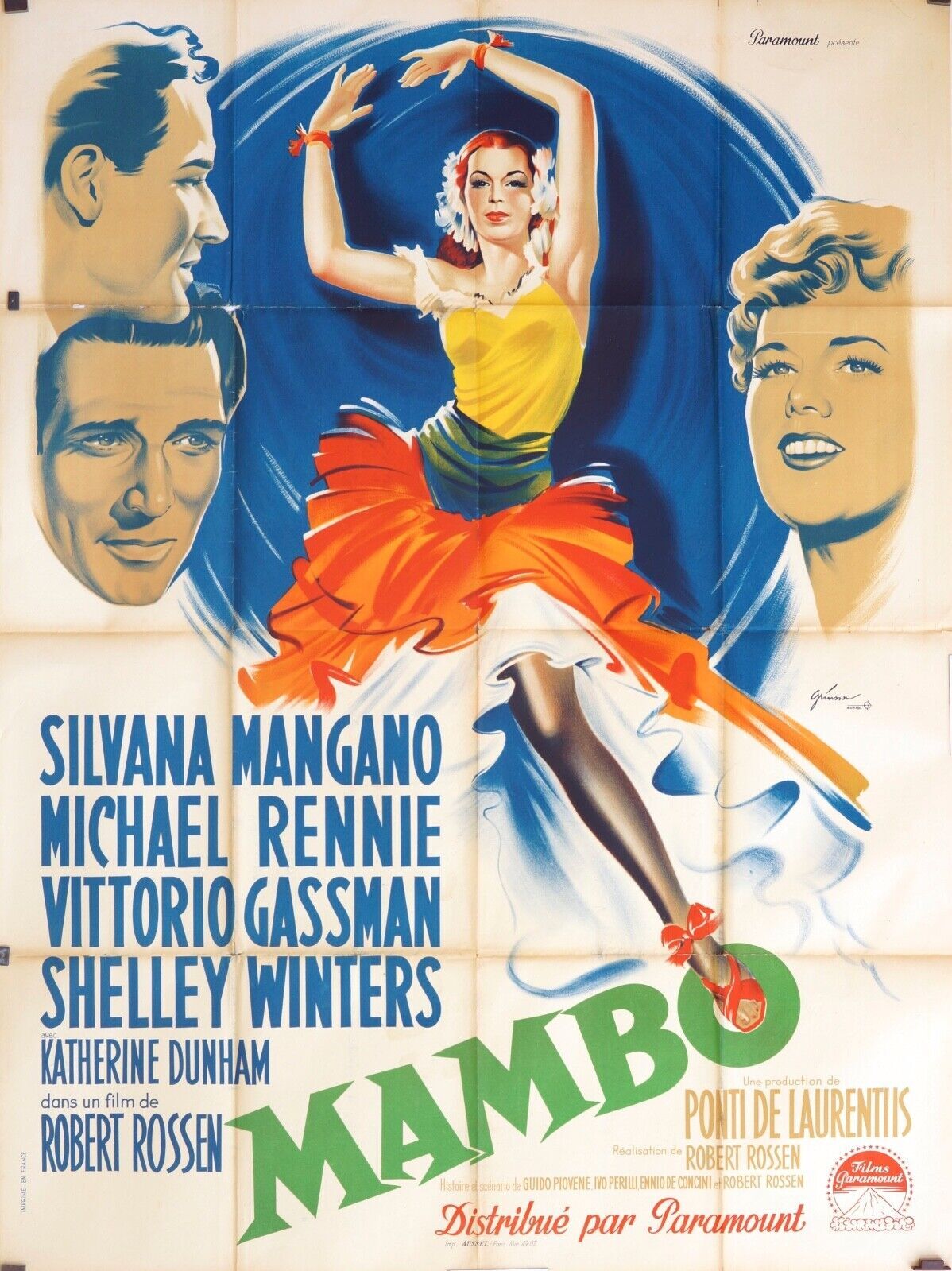 MAMBO MOVIE POSTER ORIGINAL (120x160) SILVANA MANGANO