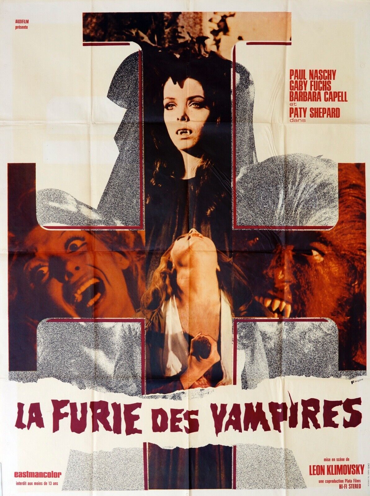 LA FURIES DES VAMPIRES ORIGINAL MOVIE POSTER 120x160 PAUL NASCHY
