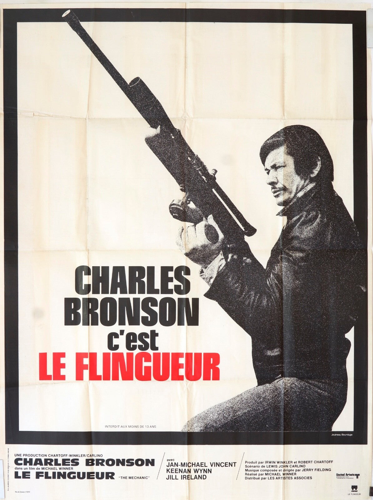LE FLINGUEUR ORIGINAL MOVIE POSTER 120x160 CHARLES BRONSON