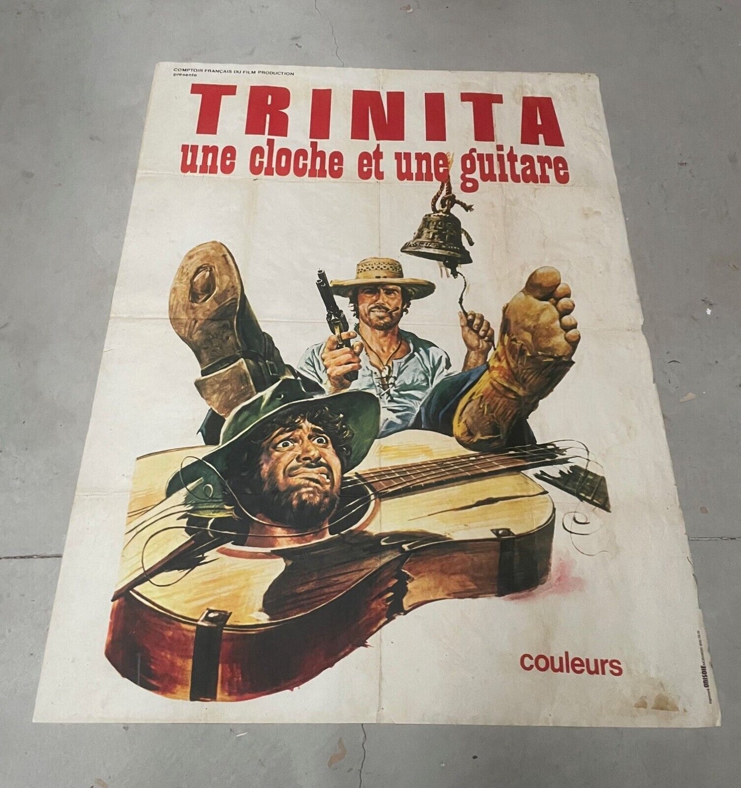 TRINITA, UNE CLOCHE ET UNE GUITARE , MOVIE POSTER ORIGINAL (120X160)