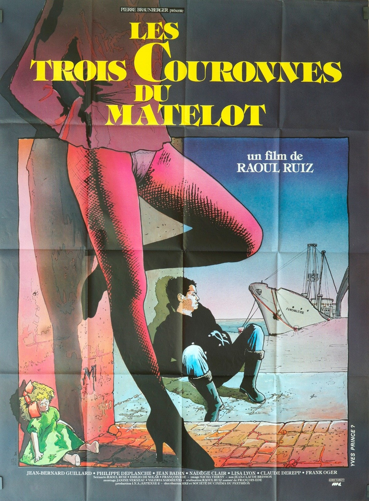 LES TROIS COUONNES DU MATELOT MOVIE POSTER ORIGINAL 120x160 RAOUL RUIZ