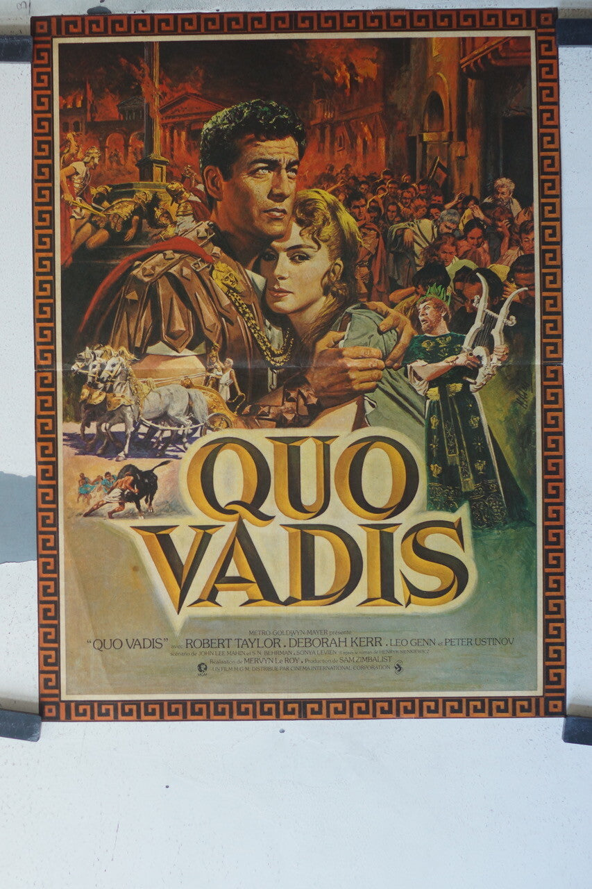 QUO VADIS MOVIE POSTER ORIGINAL 52x40 Robert Taylor , Deborah Kerr 
