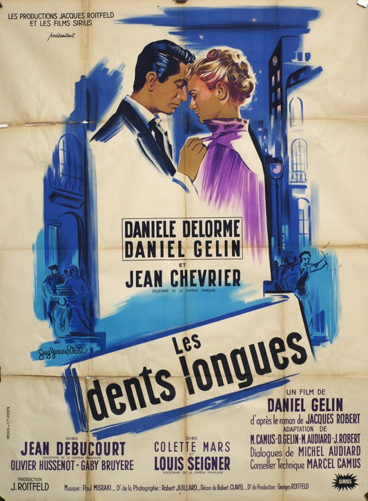 LES DENTS LONGUES COLETTE MARS MOVIE POSTER ORIGINAL 120x160