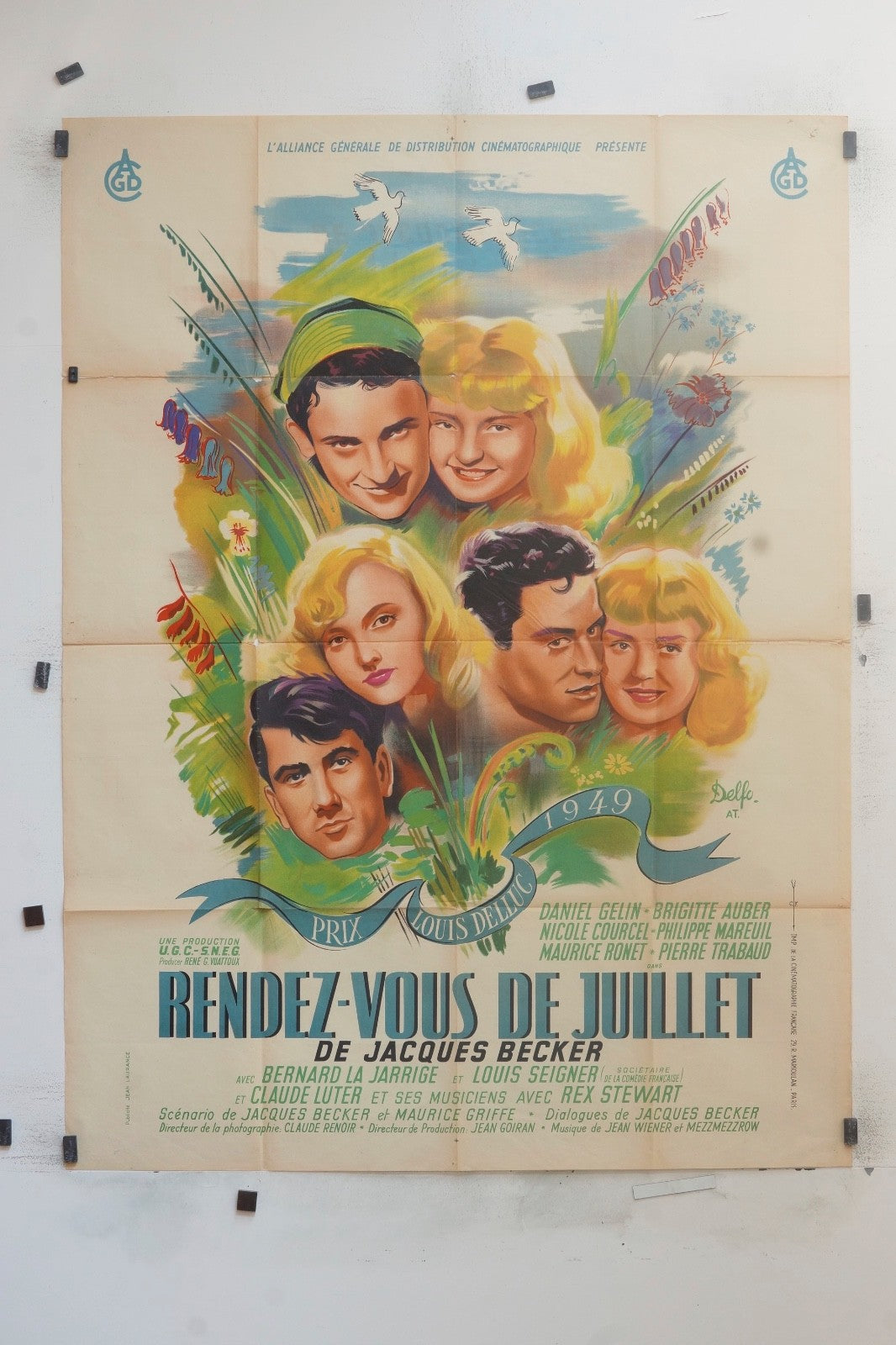 RENDEZ-VOUS DE JUILLET JACQUES BECKER MOVIE POSTER ORIGINAL (120X160)