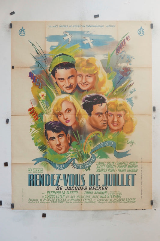 RENDEZ-VOUS DE JUILLET JACQUES BECKER MOVIE POSTER ORIGINAL (120X160)