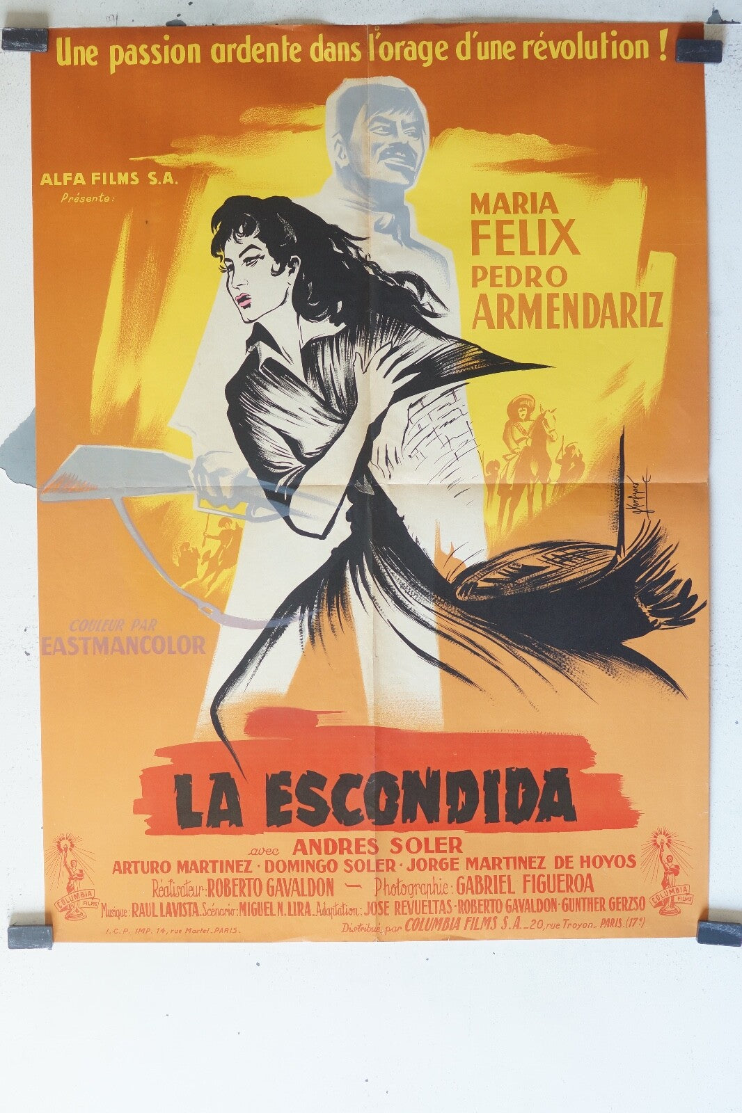ESCONDIDA (LA) MOVIE POSTER ORIGINAL (60X80) Carlos Agosti , Pedro Armendariz ,