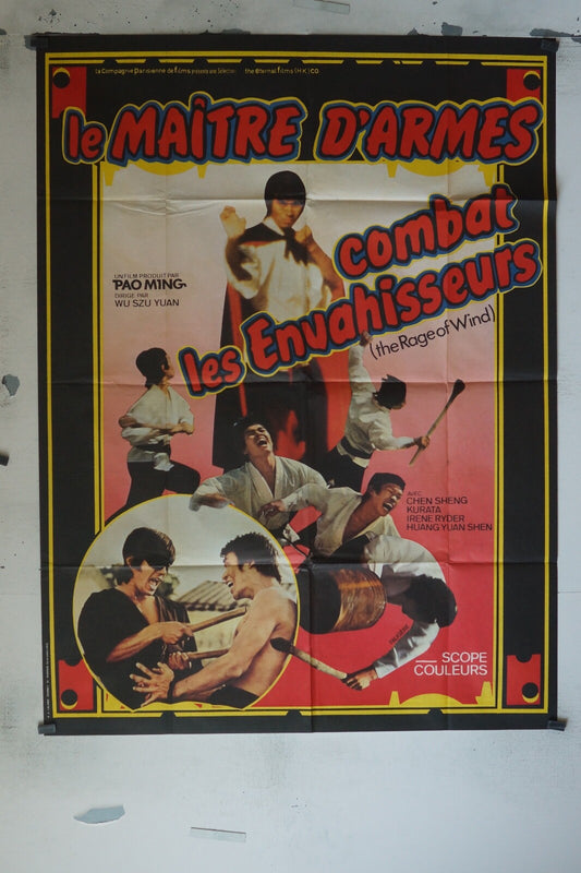 LE MAITRE D’ARMES « COMBAT LES ENVAHISSEURS » MOVIE POSTER ORIGINAL 120x160