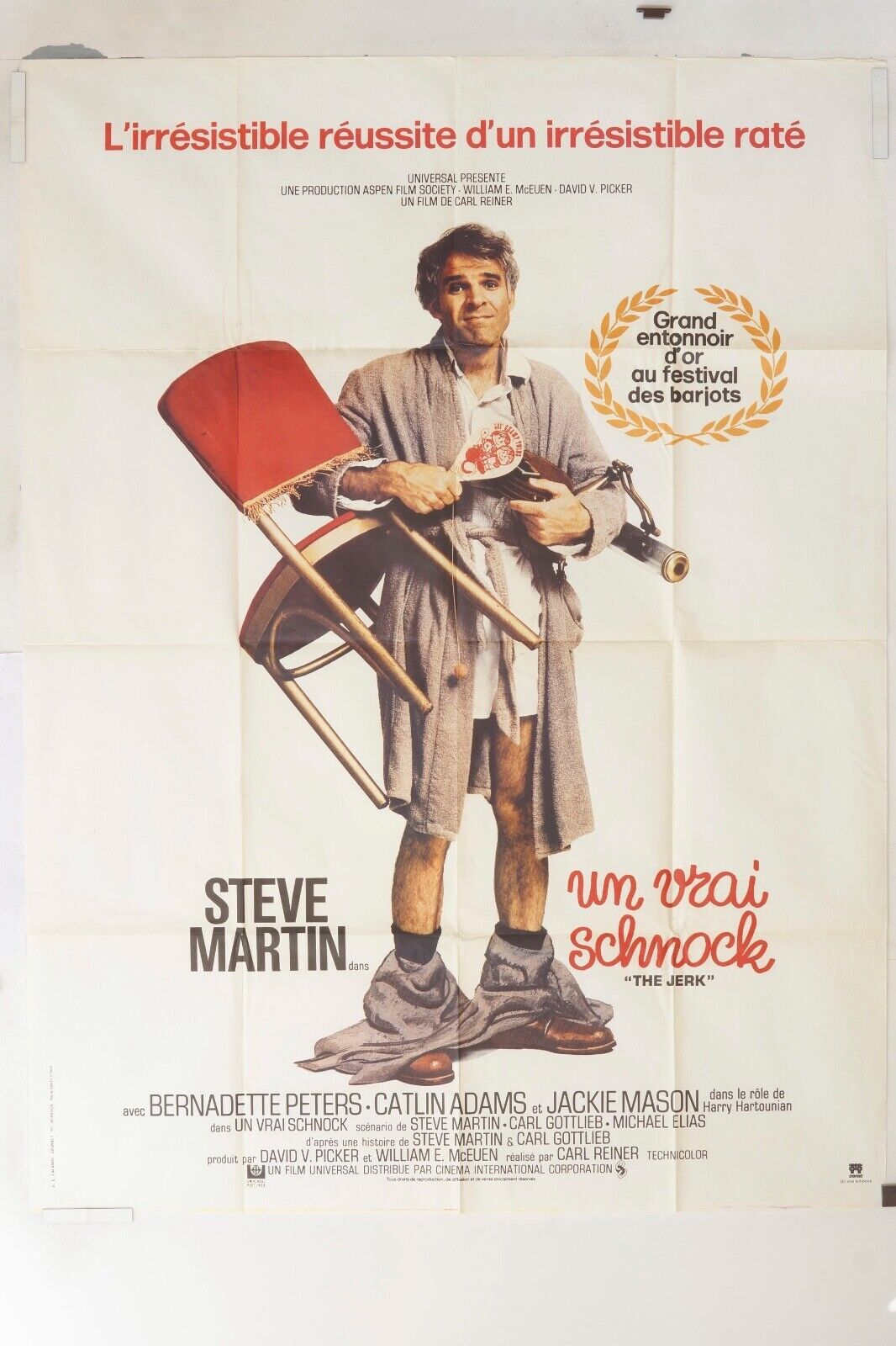 UN VRAI SCHNOCK PARTIE MOVIE POSTER ORIGINAL 120x160 STEVE MARTIN