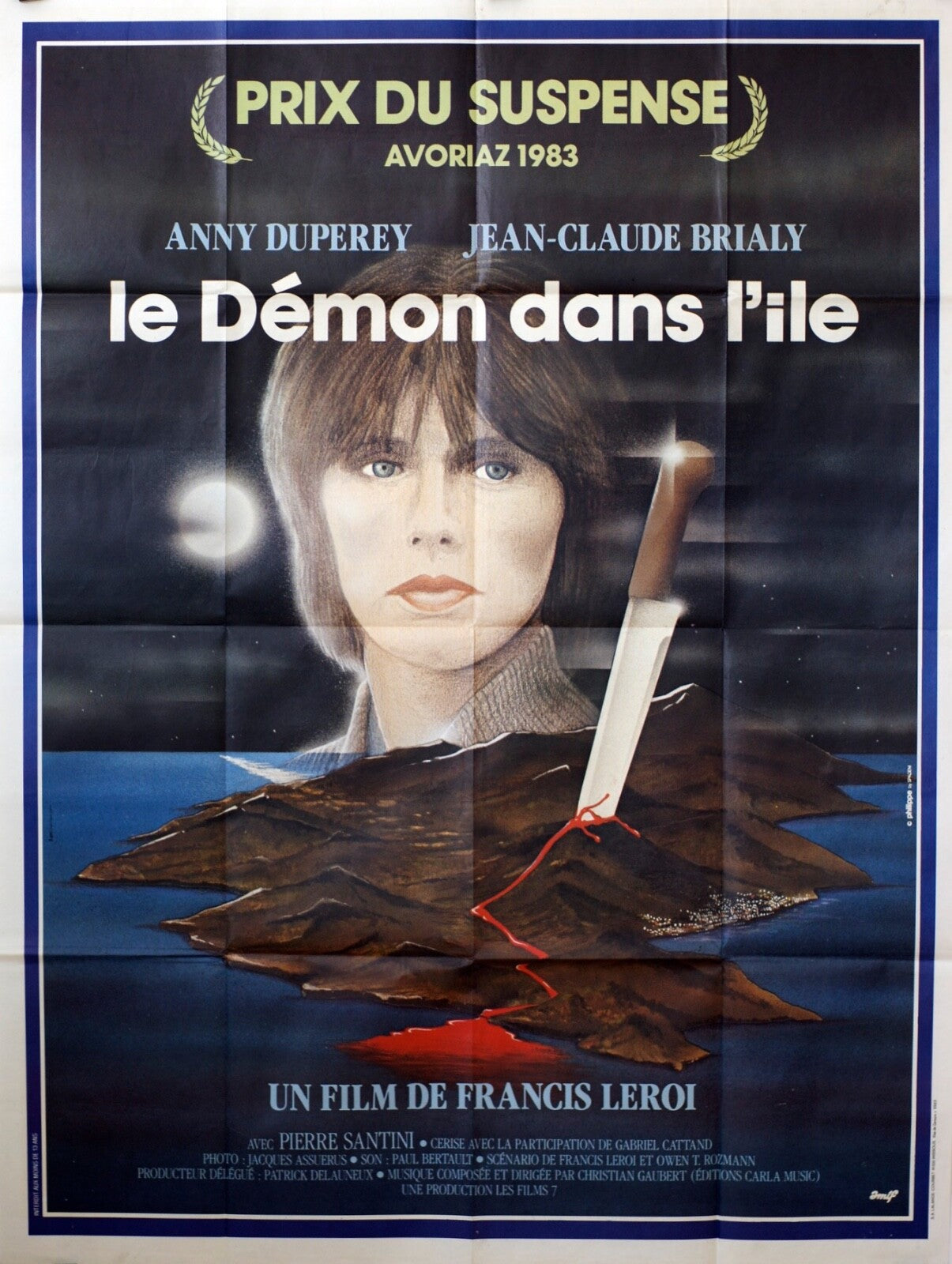 LE DÉMON DANS L’ÎLE POSTER ORIGINAL 120x160 ANNY DUPEREY