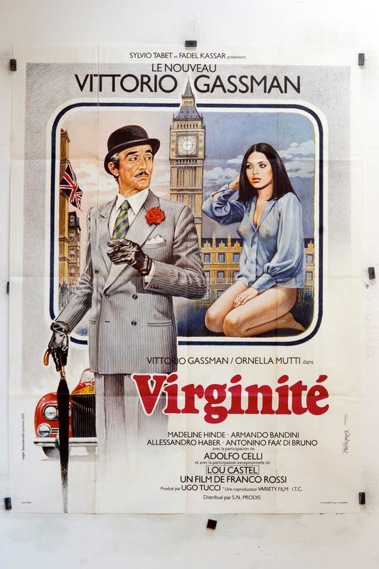 VIRGINITÉ  VITTORIO GASSMAN MOVIE POSTER ORIGINAL, 120X160