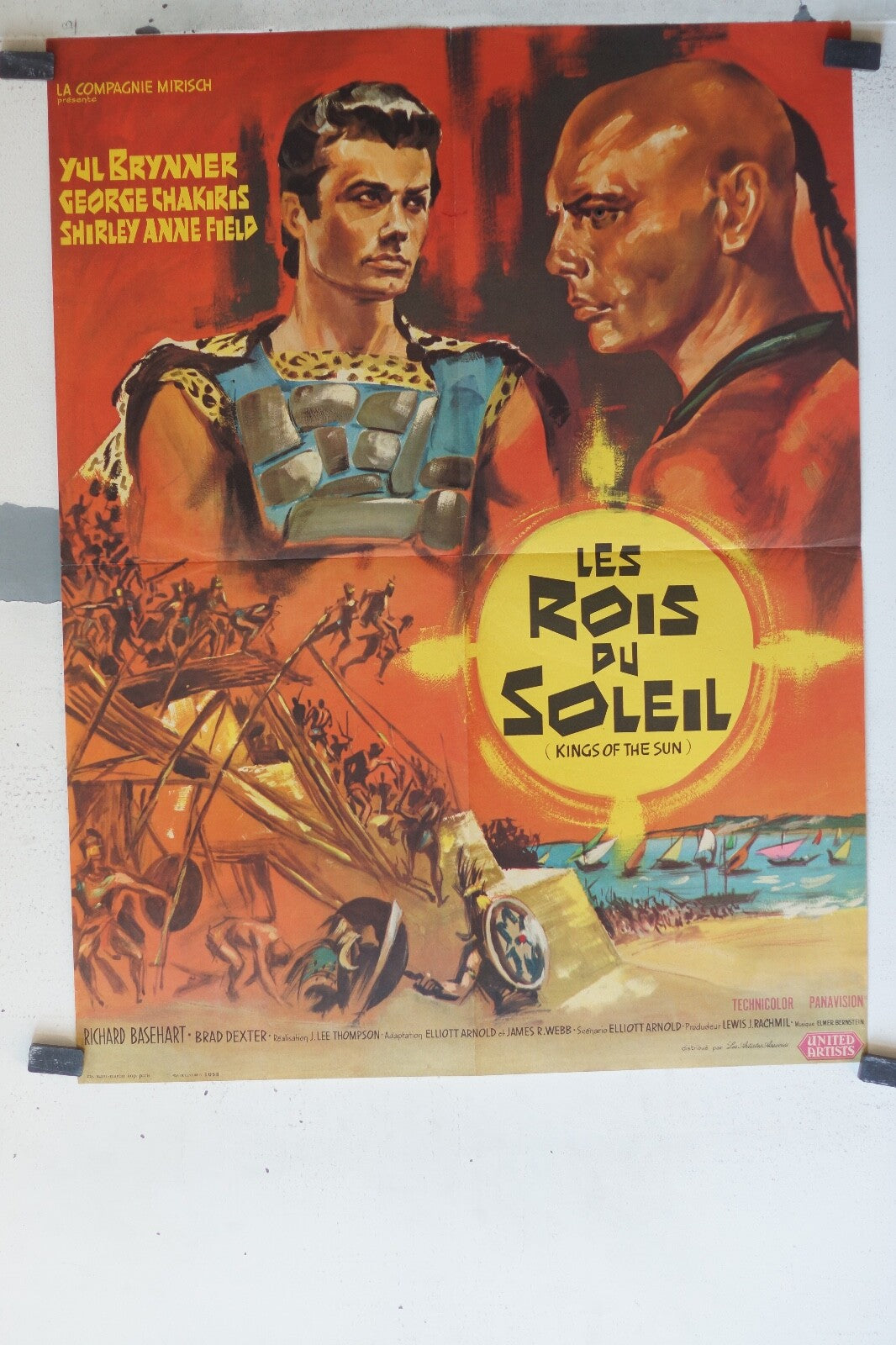 ROIS DU SOLEIL (LES) POSTER ORIGINAL 60x80 Yul Brynner , George Chakiris