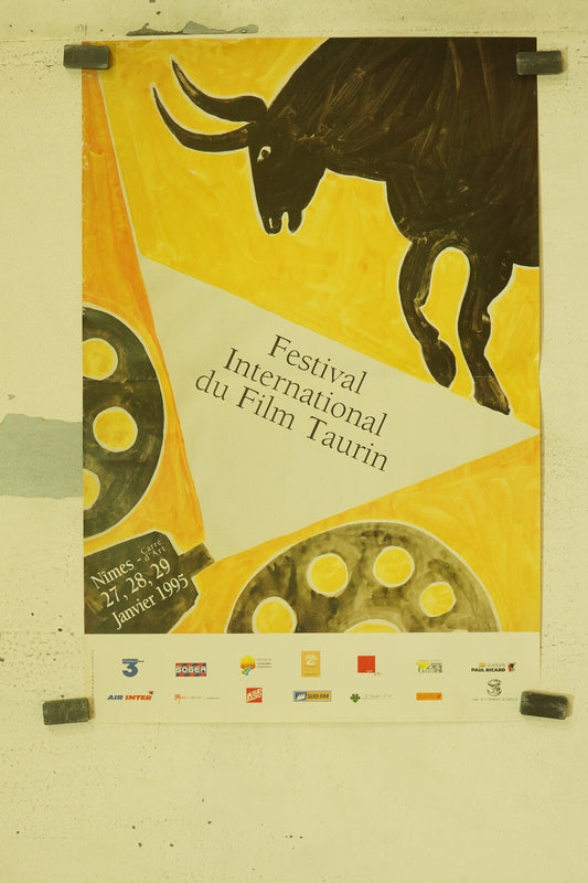 FESTIVAL INTERNATIONAL DU FILM TAURIN POSTER ORIGINAL (40X60) NIMES 1995