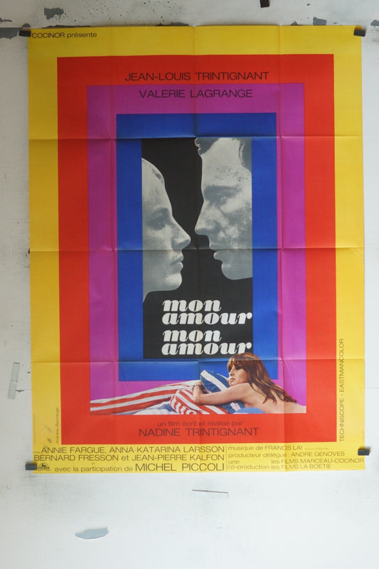 MON AMOUR MON AMOUR POSTER ORIGINAL 120x160 NADINE TRINTIGNANT