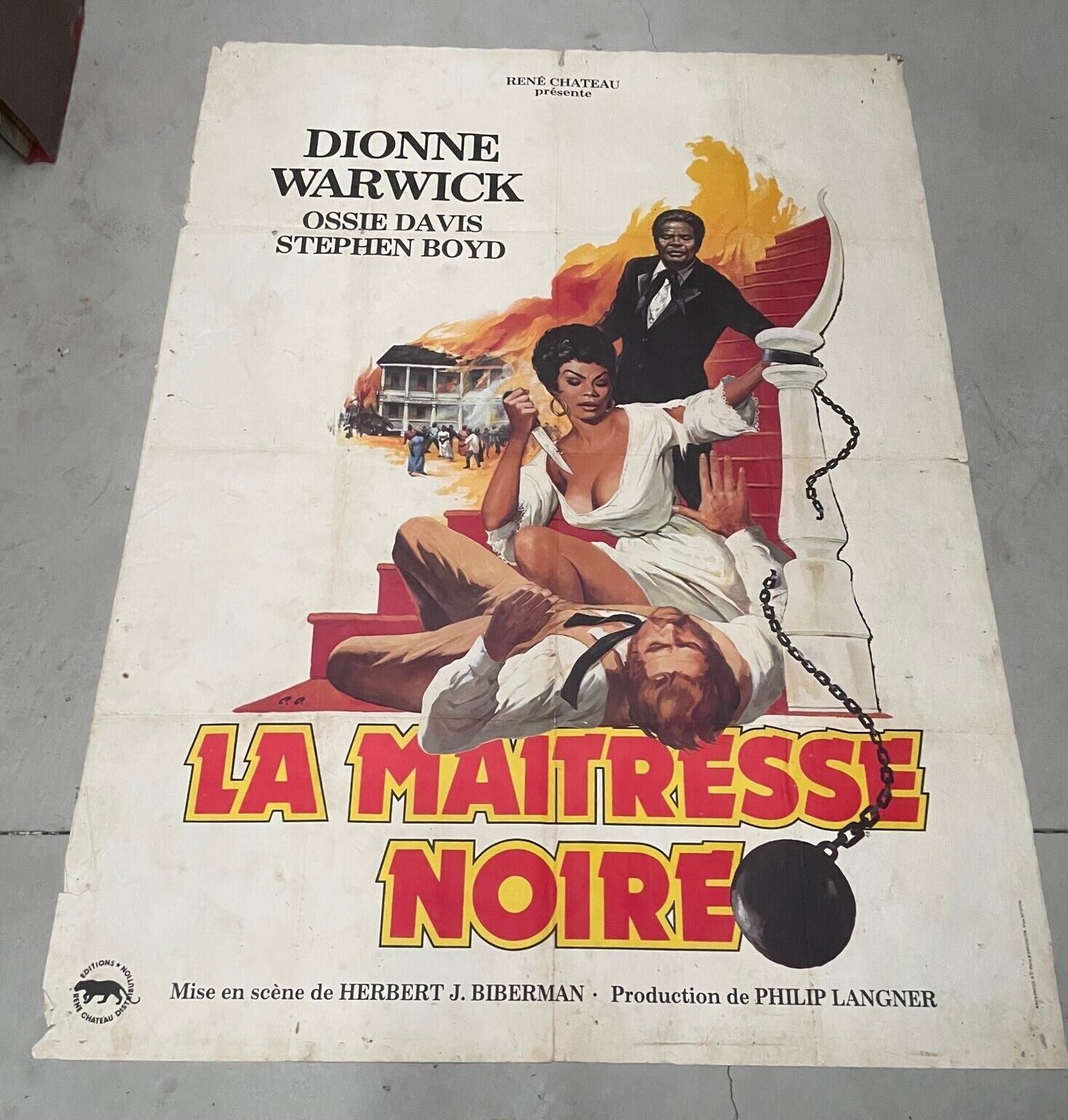 LA MAITRESSE NOIRE MOVIE POSTER ORIGINAL 120x160 STEPHEN BOYD