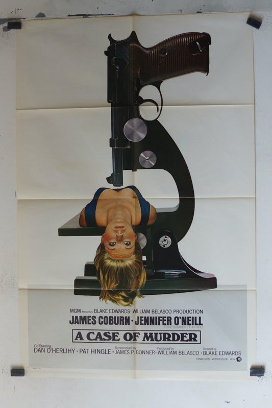 A CASE OF MURDER (1972) 70x100 ORIGINAL MOVIE POSTER JAMES COBURN – JENNIFER