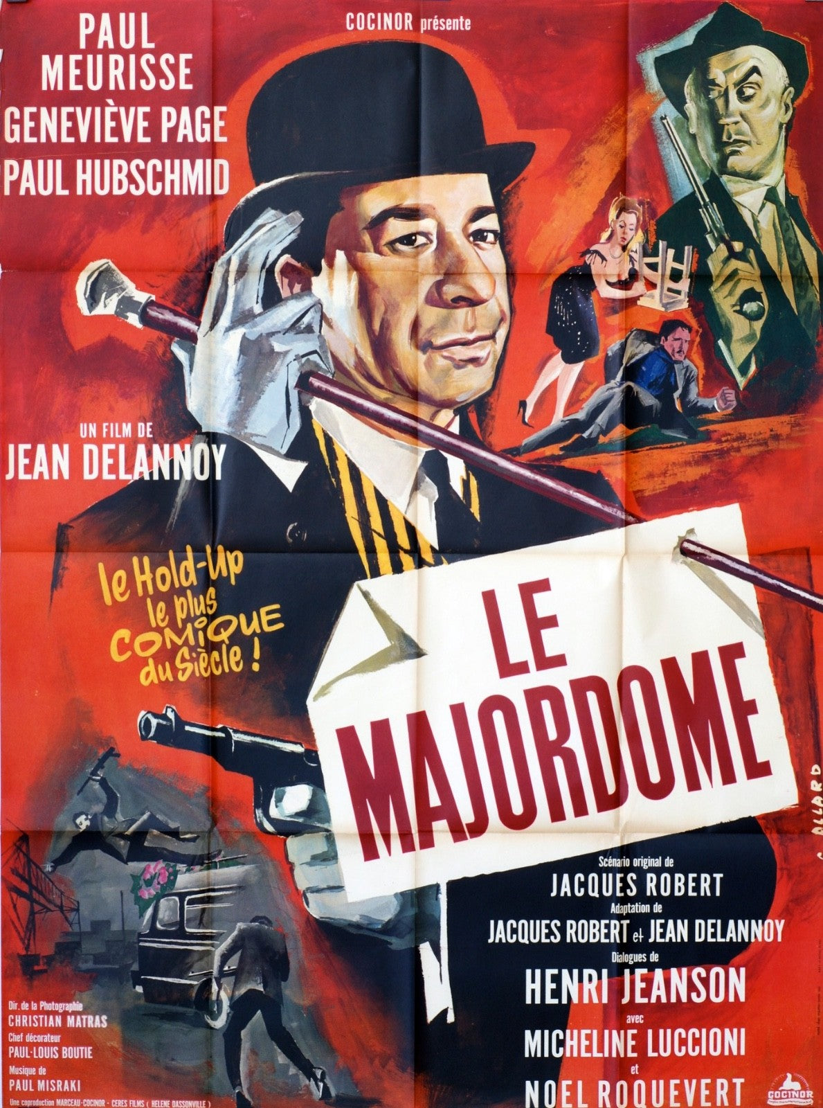 LE MAJORDORME  PAUL MEURISSE MOVIE POSTER ORIGINAL 120x160