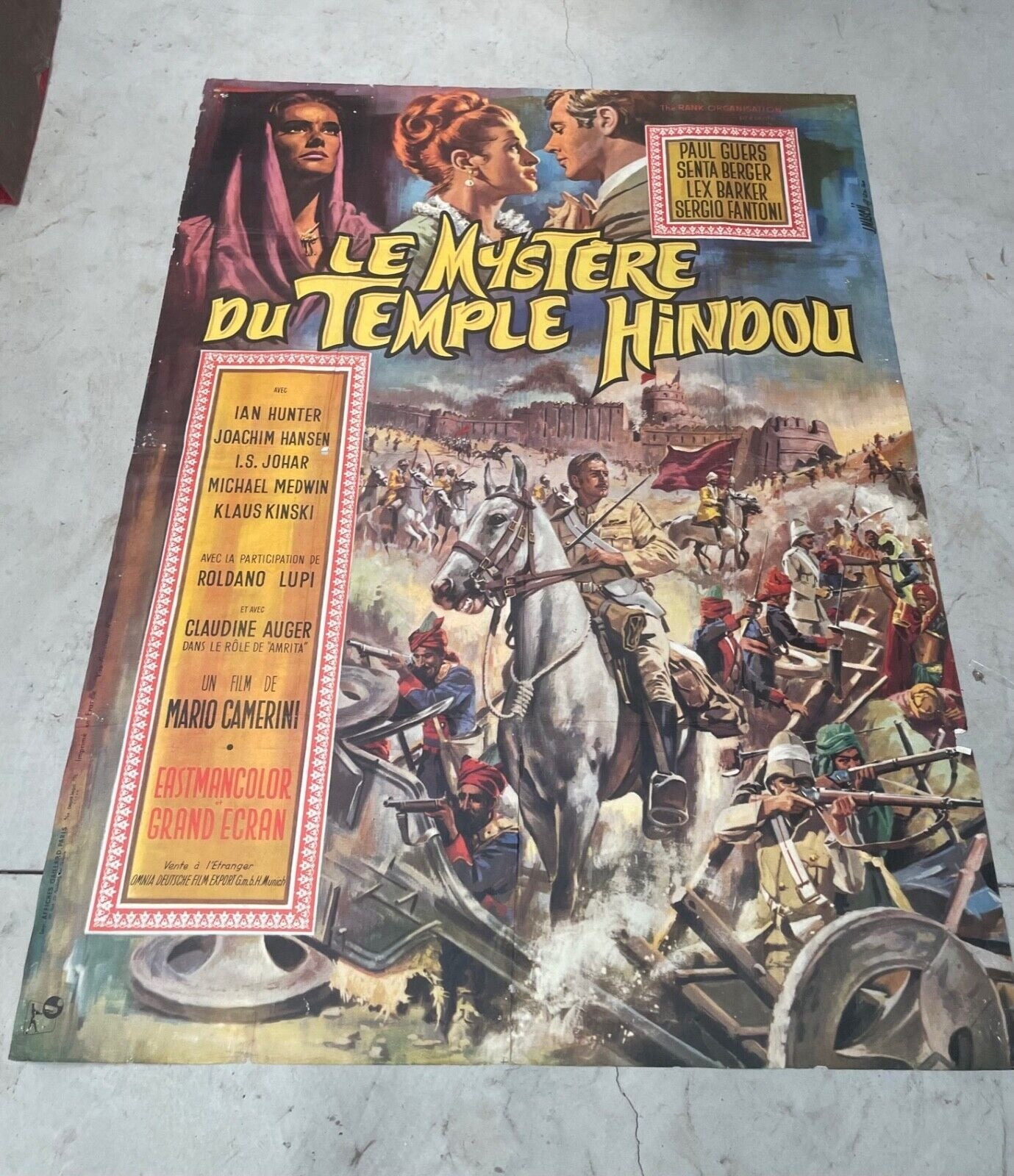 LE MYSTÈRE DU TEMPLE HINDOU MOVIE POSTER ORIGINAL (120x160)  MARION CAMERINI