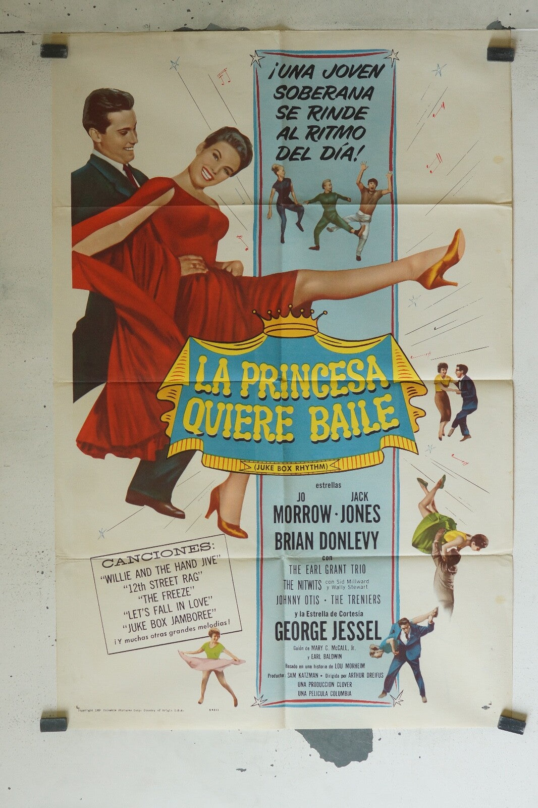 LA PRINCESA QUIERE BAILE 70x100 ORIGINAL MOVIE POSTER JO MORROW, JACK JONES