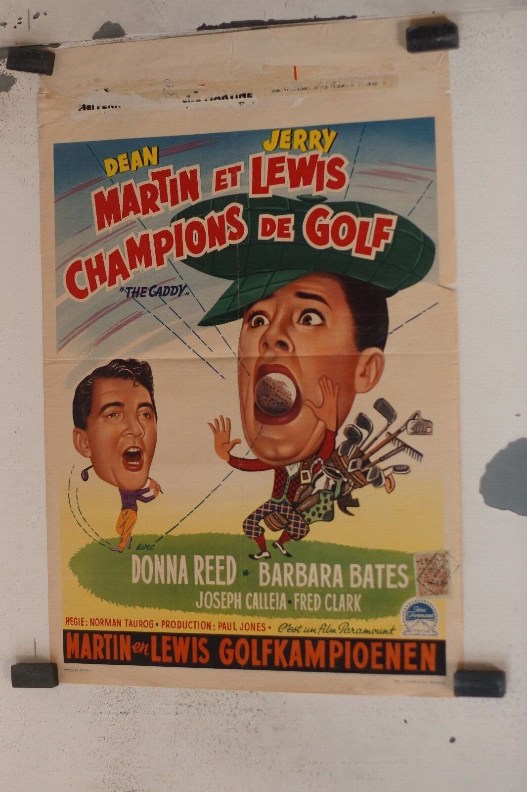  DEAN MARTIN ET JERRY LEWIS CHAMPIONS DE GOLF ORIGINAL 30x55
