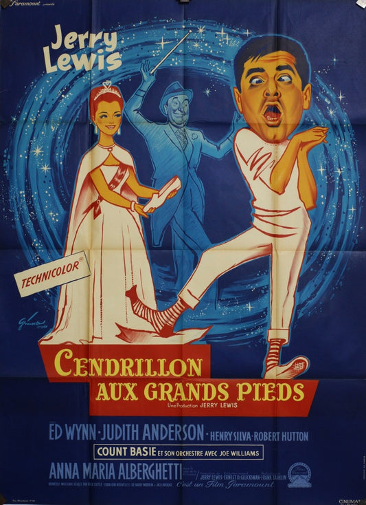 CENDRILLON AUX GRANDS PIEDS JERRY LEWIS MOVIE POSTER ORIGINAL 120x160
