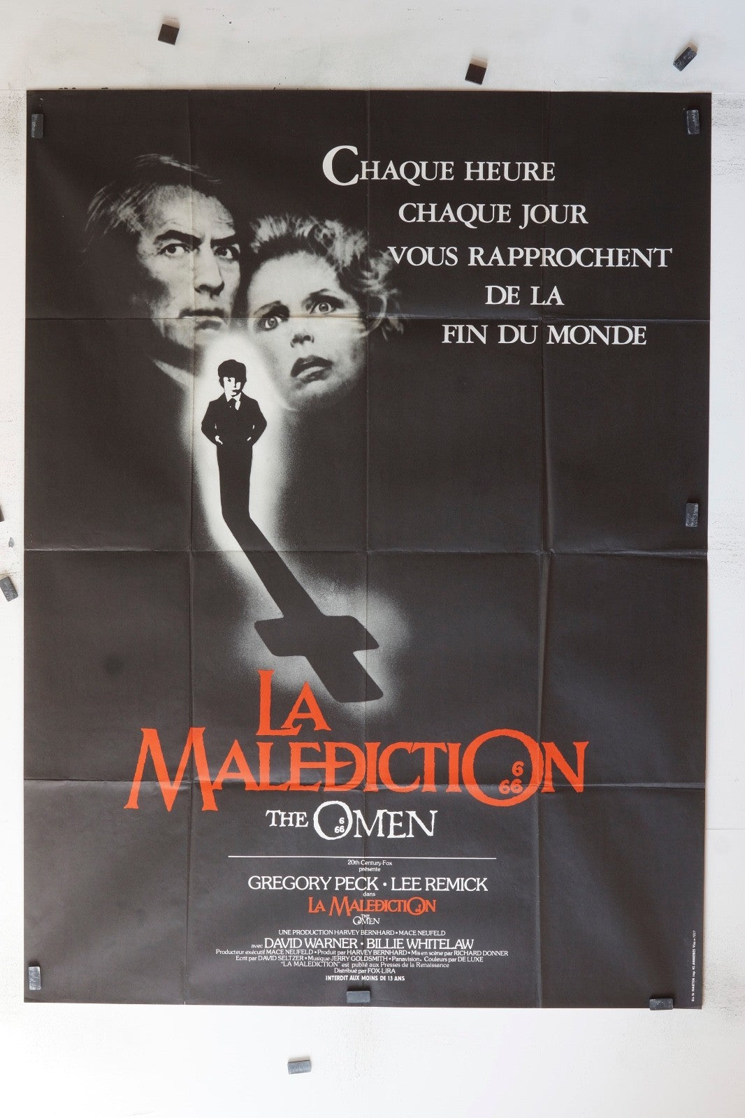 LA MALÉDICTION  GRÉGORY PECK MOVIE POSTER ORIGINAL 120x160