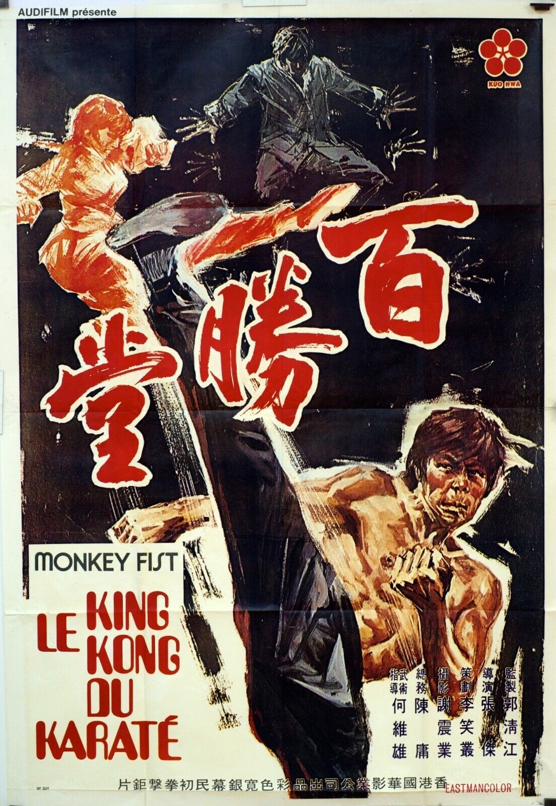 LE KING KONG DU KARATÉ, KUNG-FU Movie poster ORIGINAL (120x160) MONKEY FIST