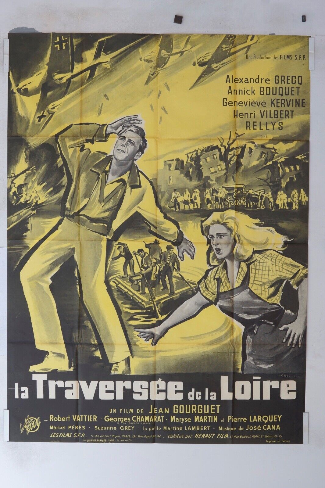LA TRAVERSÉE DE LA LOIRE ORIGINAL MOVIE POSTER 120x160 ROBERT VATIIER